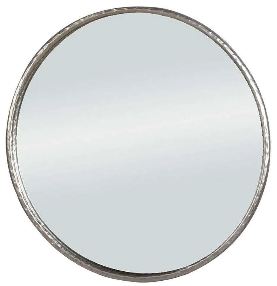 Καθρέπτης Coin 11-0346 Φ71,5x6cm Silver Metal, Glass