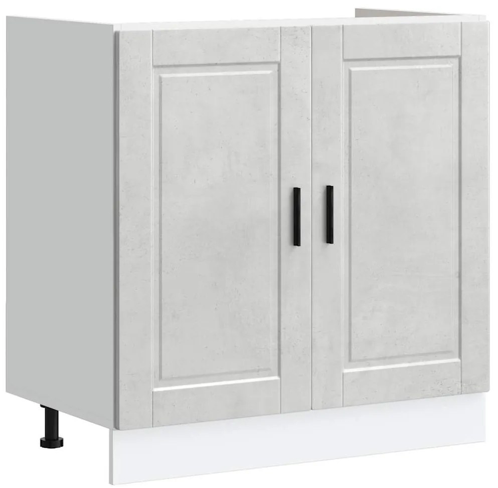 vidaXL Ντουλάπι βάσης νεροχύτη Porto Γκρι μπετόν 80x46x81,5 cm