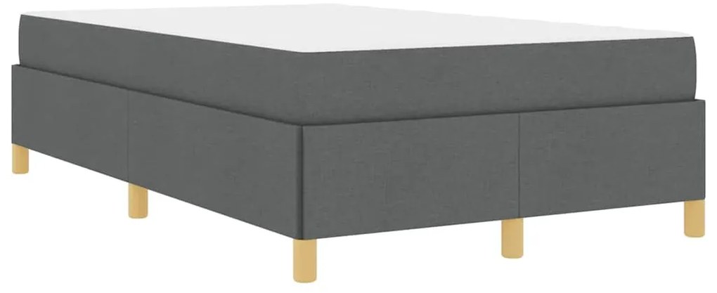 vidaXL Σκελετός Κρεβατιού με στρώμα Σκούρο Γκρι 120 x 190 cm ύφασμα