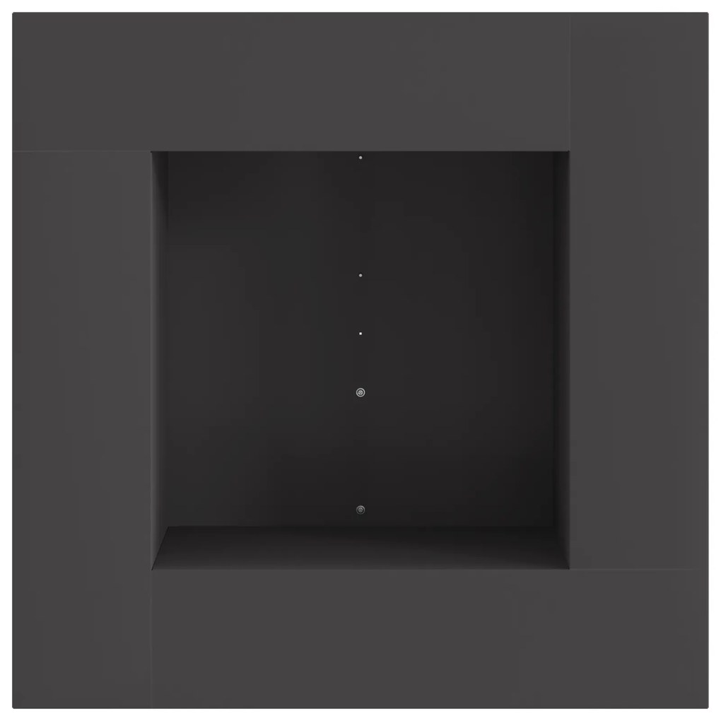 vidaXL Τζάκι Γωνιακό Μαύρο 60x60x30 εκ. Ατσάλι