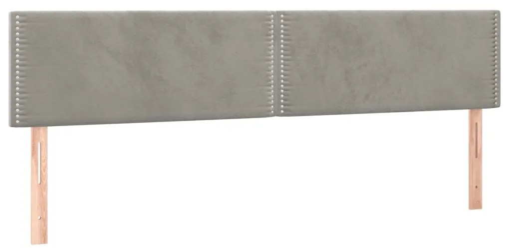 vidaXL Κρεβάτι Boxspring με Στρώμα &amp; LED Αν.Γκρι 200x200 εκ. Βελούδινο