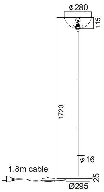 ΔΑΠΕΔΟΥ ΜΑΥΡΟ 1ΧE27 BASICO - KS2026F1BK - KS2026F1BK