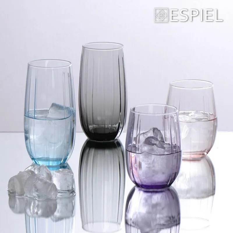 Linka Ποτήρι Νερού από Γυαλί Γαλάζιο 500ml 5x15cm