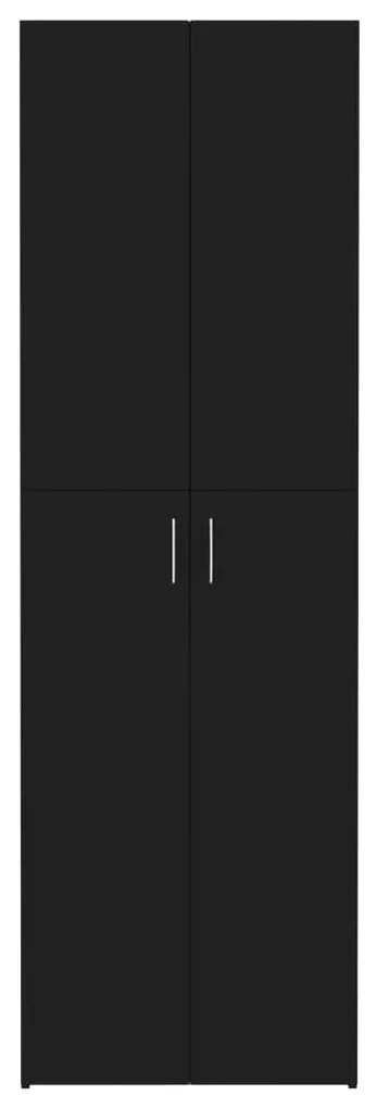 vidaXL Ντουλάπα Γραφείου Μαύρη 60 x 32 x 190 εκ. από Μοριοσανίδα