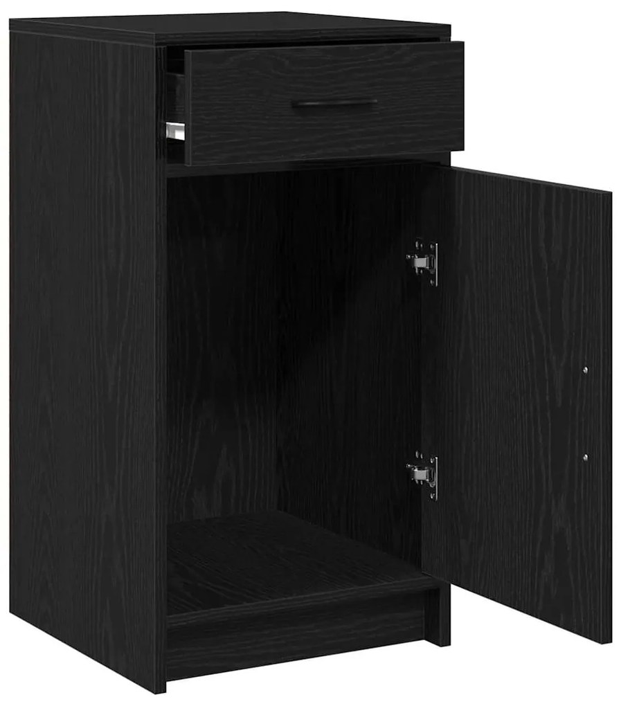 vidaXL Πλαϊνό γραφείο Μαύρη δρυς 40 x 40.5 x 75 εκ Επεξεργασμένο ξύλο