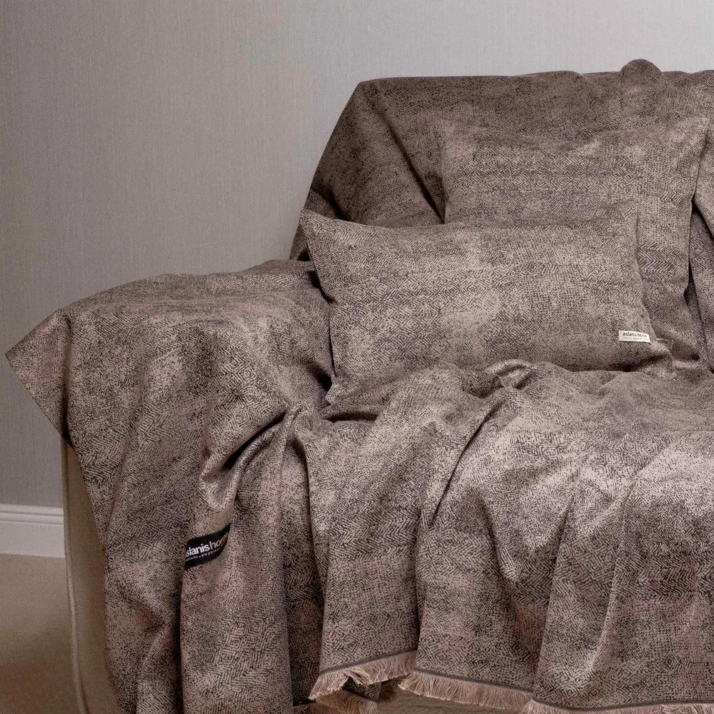 Ριχτάρι Kedros Brown-Choco Aslanis Home Διθέσιο 180x250cm Βαμβάκι-Πολυέστερ