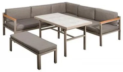 ΓΩΝΙΑΚΟ ΣΕΤ ΚΗΠΟΥ Fylliana Estelle ΜΠΕΖ ΧΡΩΜΑ 213x213x65εκ 378-125-060