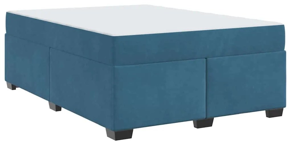 vidaXL Σκελετός Κρεβατιού Άλλο Σκούρο Μπλε 160 x 200 cm Βελούδο