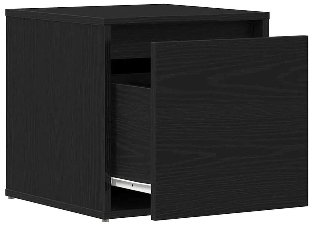 vidaXL Συρταριέρα Μαύρη δρυς 40.5 x 40 x 40 εκ Επεξεργασμένο ξύλο