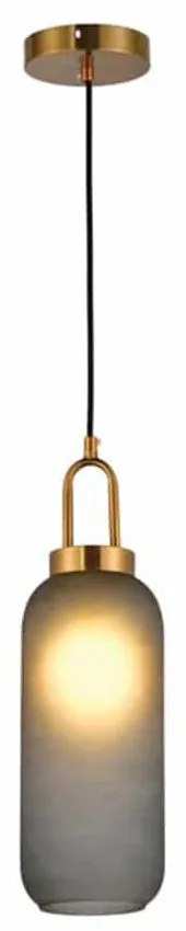 Φωτιστικό Οροφής 19176 Grey-Antique Brass Metal, Glass