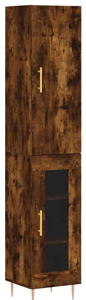 vidaXL Ντουλάπι Καπνιστή δρυς 34,5x34x180 εκ. από Επεξεργασμένο Ξύλο