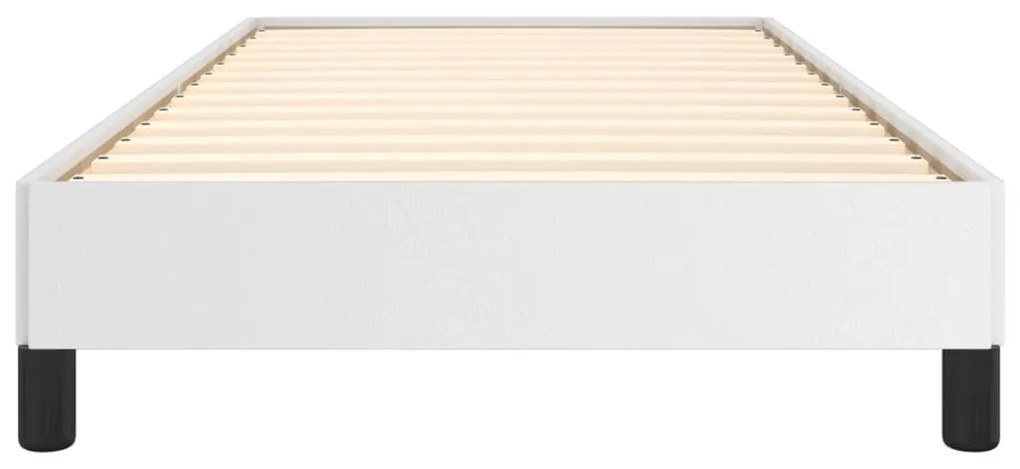Πλαίσιο Κρεβατιού Λευκό 90x200 εκ. από Συνθετικό Δέρμα - Λευκό