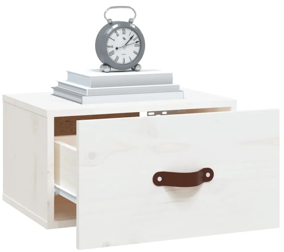 vidaXL Κομοδίνα Επιτοίχια 2 τεμ. Λευκά 40 x 29,5 x 22 εκ.