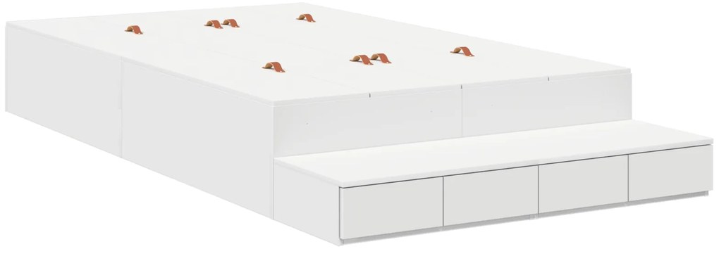 vidaXL Κρεβάτι Αποθήκευσης Λευκό 120x200 εκ