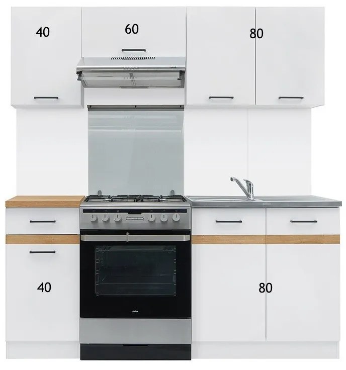 Σετ κουζίνας Econ plus 118, 180x60cm, Πάγκος, Πλαστικοποιημένη μοριοσανίδα