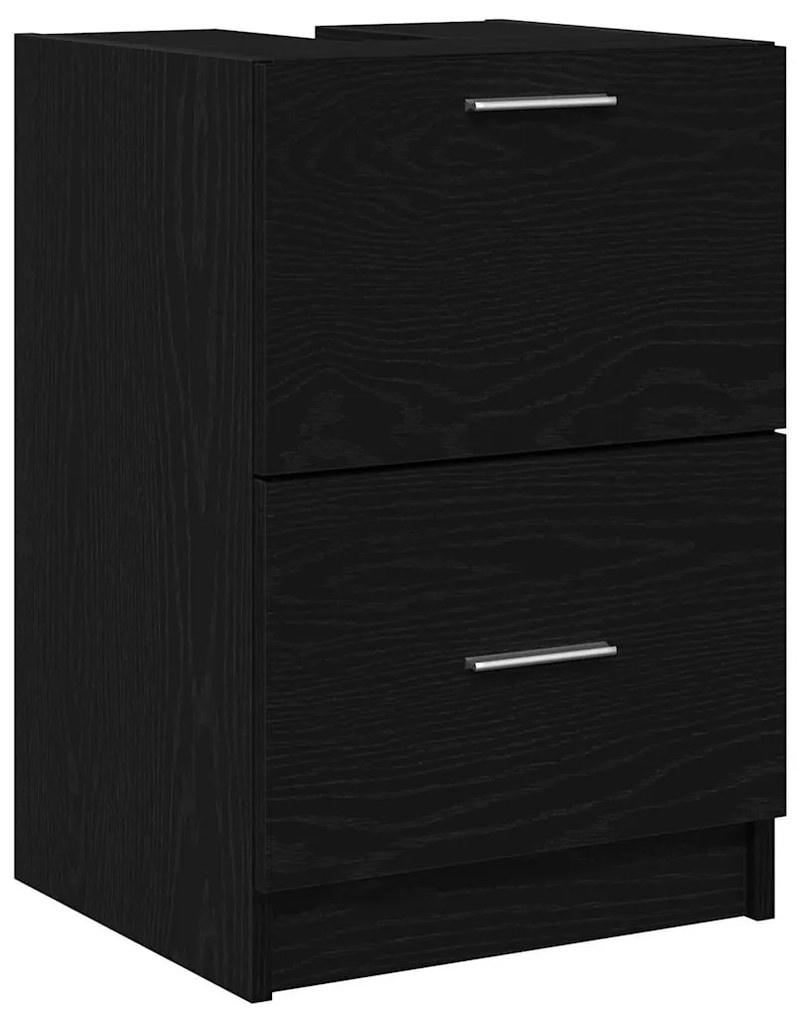 vidaXL Ντουλάπι Νεροχύτη Μαύρη Οξυά 40 x 37 x 59 cm Επεξεργασμένο ξύλο
