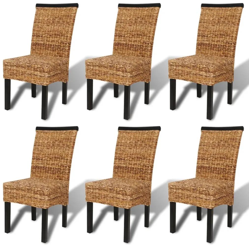 vidaXL Καρέκλες Τραπεζαρίας 6 τεμ. από Άμπακα / Μασίφ Ξύλο Μάνγκο