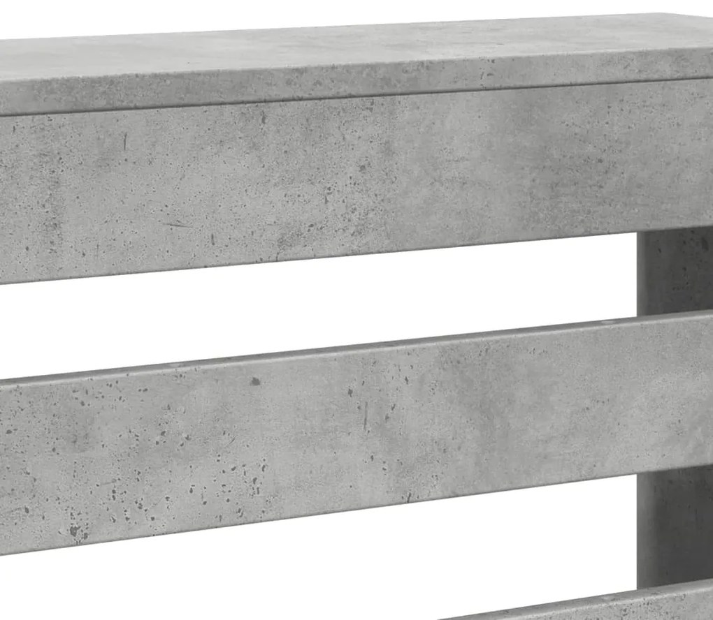 vidaXL Κάλυμμα Καλοριφέρ Γκρι Σκυροδέματος 175x20x82 εκ. Επεξ. Ξύλο