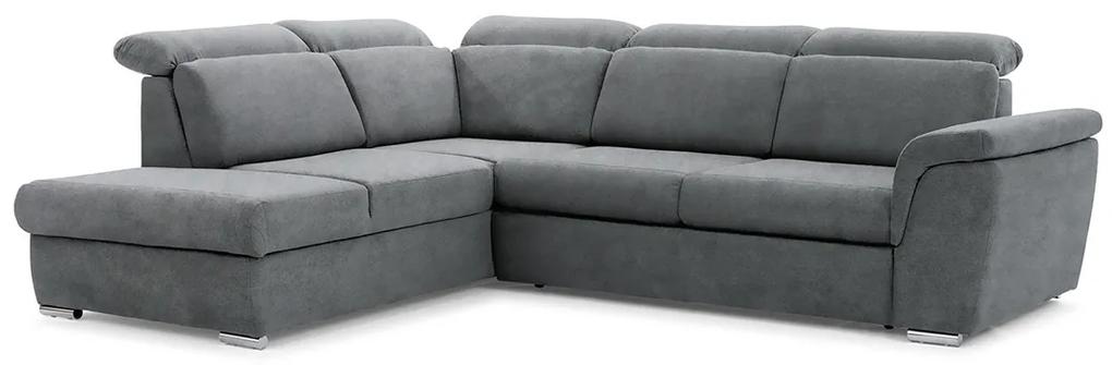 Γωνιακός καναπές-κρεβάτι Milanos ανθρακί 267x103x212cm με αποθηκευτικό χώρο, δεξιά πλευρά BOG6281