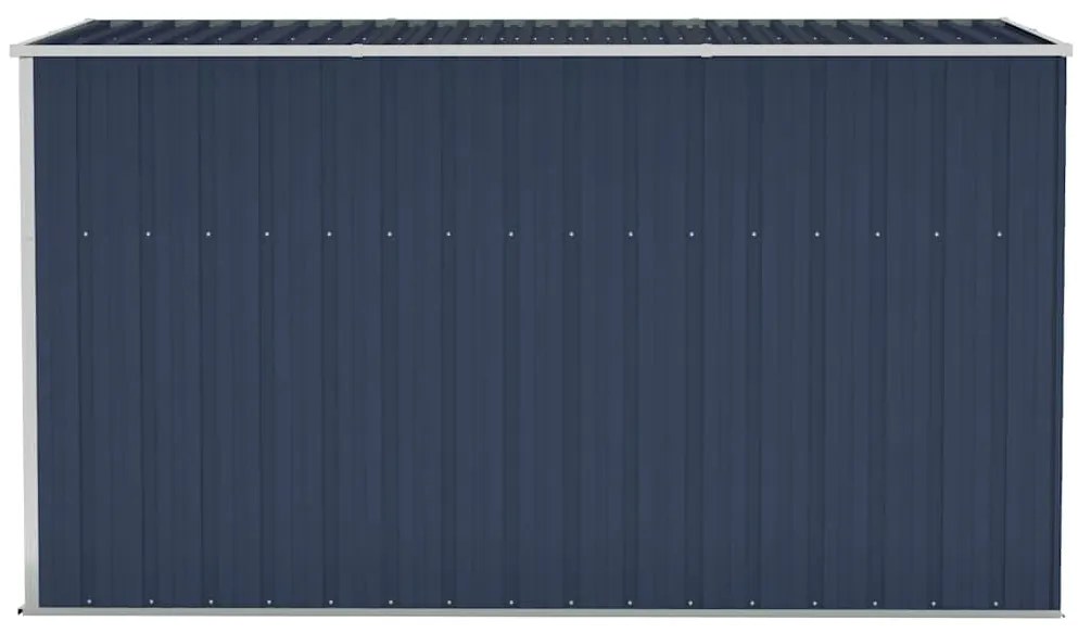 vidaXL Αποθήκη Κήπου Επιτοίχια Ανθρακί 118 x 288 x 178 εκ από Ατσάλι