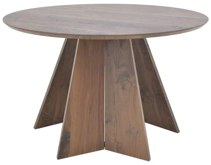 Τραπέζι Bibble pakoworld mdf σε καρυδί απόχρωση Φ120x76εκ