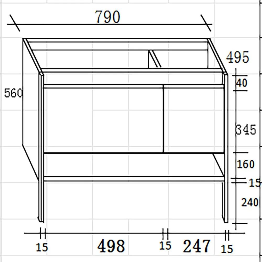 Σετ Επίπλου Mπάνιου ERIETE 80 Plywood Μπορντώ - Ανθρακί 80x50x170 εκ.