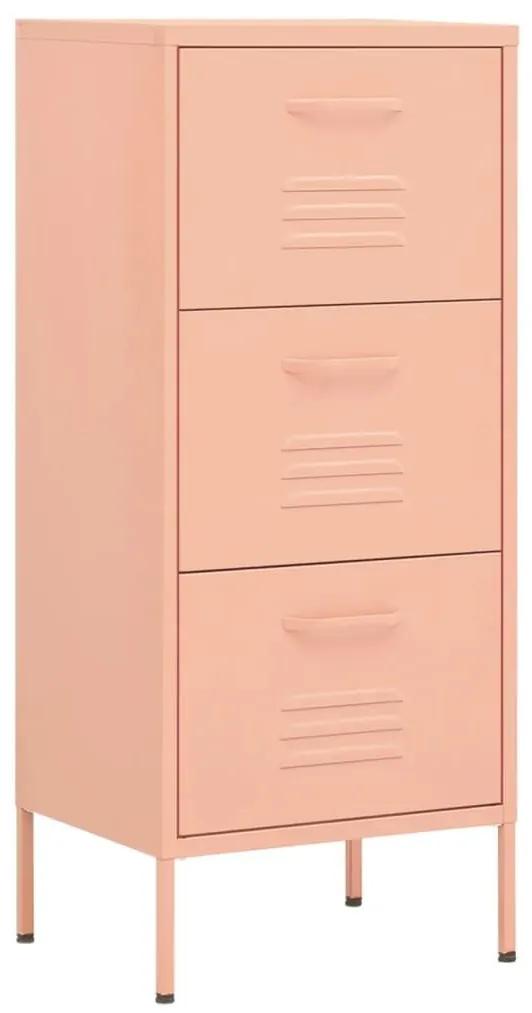 Ντουλάπι Αποθήκευσης Ροζ 42,5 x 35 x 101,5 εκ. από Ατσάλι - Ροζ