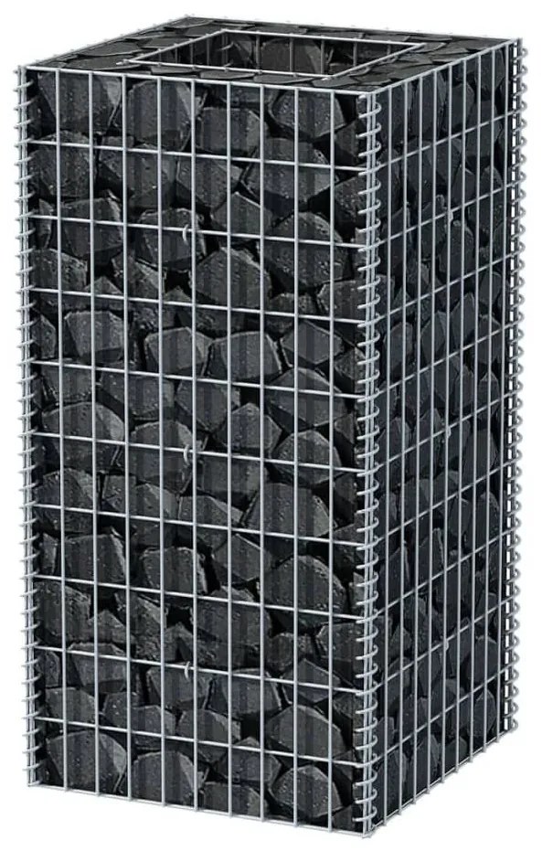 vidaXL Συρματοκιβώτιο - Γλάστρα Υπερυψωμένη 50 x 50 x 100 εκ. Ατσάλινη