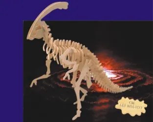 Intra απο ξύλο plywood 3mm-4mm πάχος - Parasaurolophus 3D παζλ Δίασταση 30x30 cm Intraeaxys-qomm9ko3