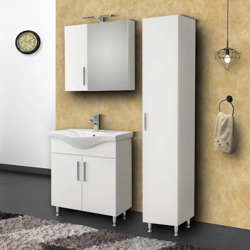 Σετ Mπάνιου SIENA 75 Λευκό 75x46x160 εκ.