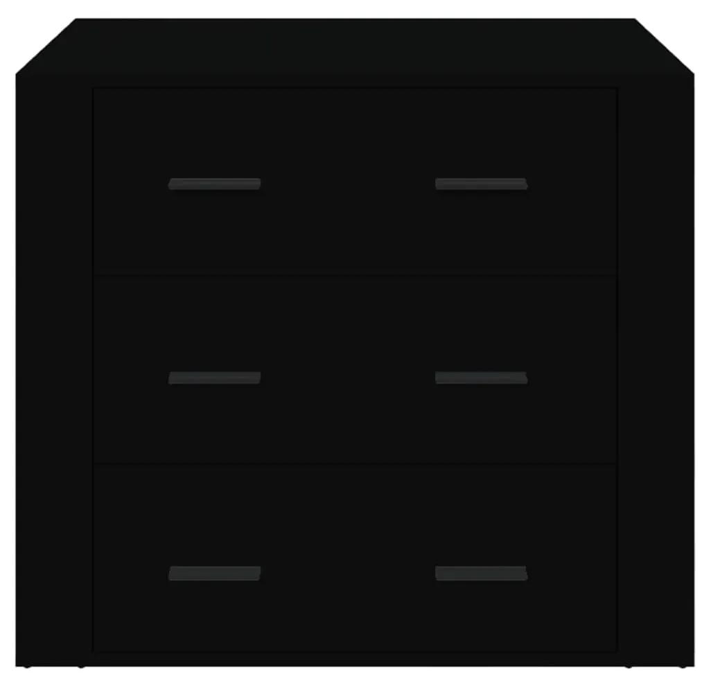vidaXL Συρταριέρα Μαύρη 80 x 33 x 70 εκ. από Επεξεργασμένο Ξύλο