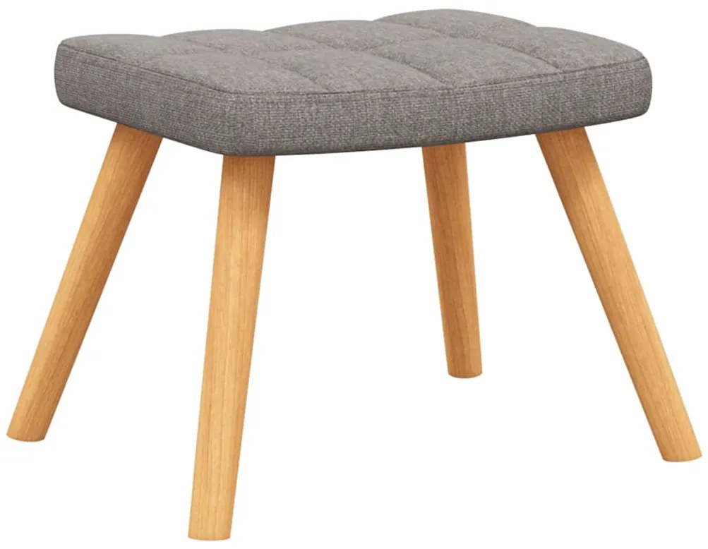 vidaXL Πολυθρόνα Relax Taupe Υφασμάτινη με Σκαμπό