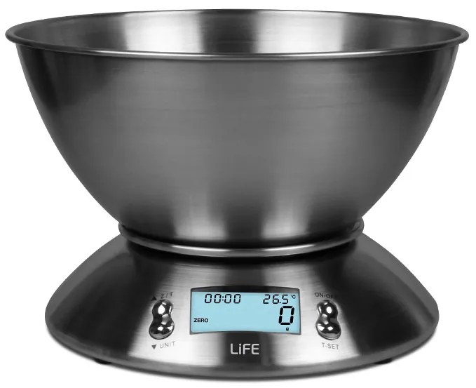 Life 221-0256 Mise En Place Ψηφιακή Ζυγαριά Κουζίνας 1gr/5kg Inox