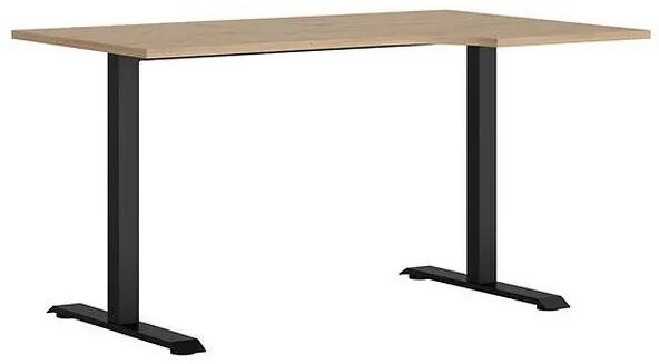 Τραπέζι γραφείου Boston CU131, 76x140x90cm, 31 kg, Artisan βελανιδιά, Μαύρο | Epipla1.gr