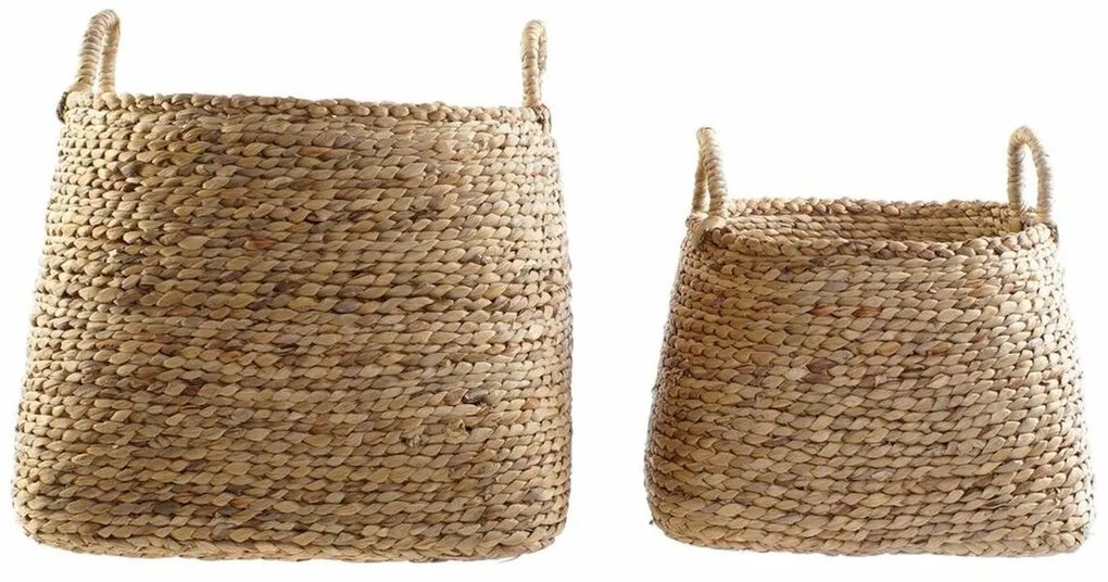 Σετ Καλαθιών DKD Home Decor 44 x 44 x 45 cm Φυσικό Καφέ Boho
