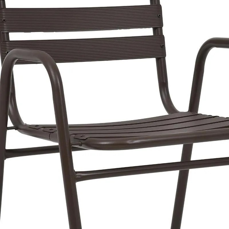 Καρέκλα FL004 Fylliana Μεταλλική Καφέ 53x58x78 εκ. 53x58x78 εκ.