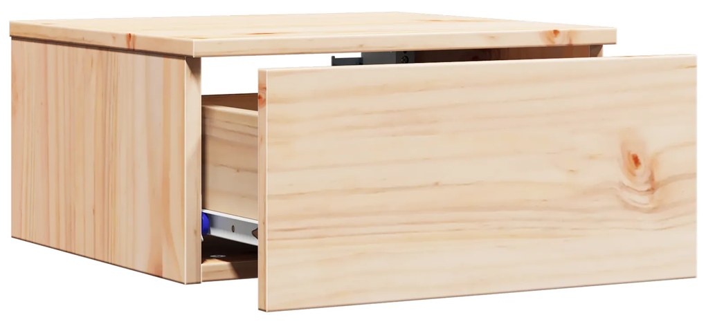 vidaXL Κομοδίνο με συρτάρι Καφέ 37 x 35 x 18.5 εκ Μασίφ ξύλο πεύκου