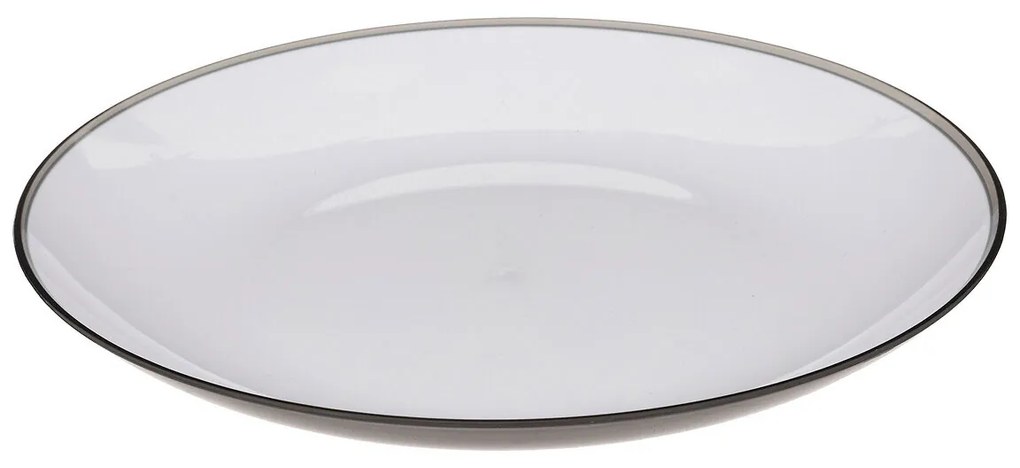 Πιάτο Φαγητού Ρηχό Πλαστικό (Φ25) F-V Square Charcoal 179789B
