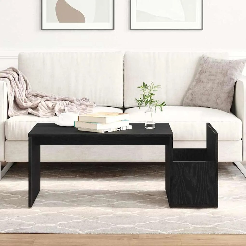 vidaXL Τραπεζάκι σαλονιού Μαύρη δρυς 90 x 45 x 35 cm