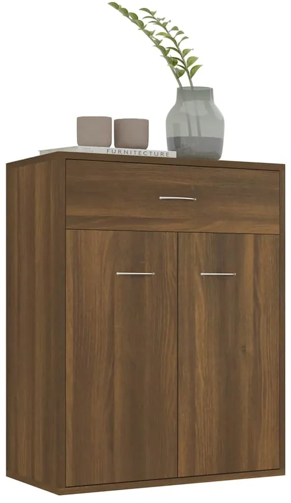 vidaXL Μπουφές Καφέ Δρυς 60x30x75 εκ. από Επεξεργασμένο Ξύλο