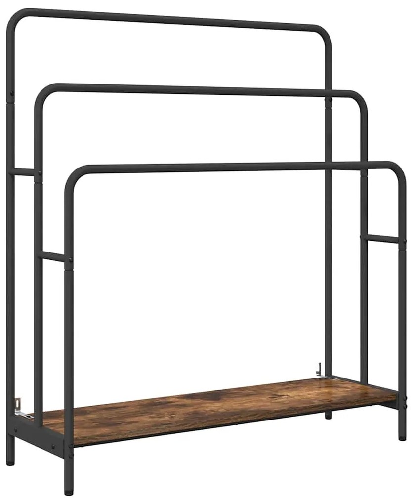 vidaXL Ράφι Ρούχων με ράφι Καπνιστό Δρύς 90 x 30 x 100,5 εκ.