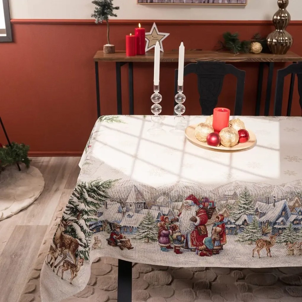 Χριστουγεννιάτικο Τραπεζομάντηλο Emden της Teoran Διάσταση: Τραπεζομάντηλο Emden - 140x180cm