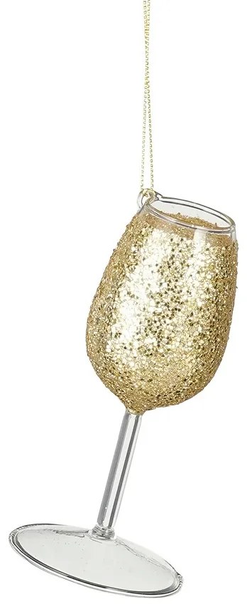 ΣΤΟΛΙΔΙ ΠΟΤΗΡΙ ΚΡΑΣΙΟΥ ΣΑΜΠΑΝΙ ΜΕ GLITTER h12 d4,5cm ΓΥΑΛΙ