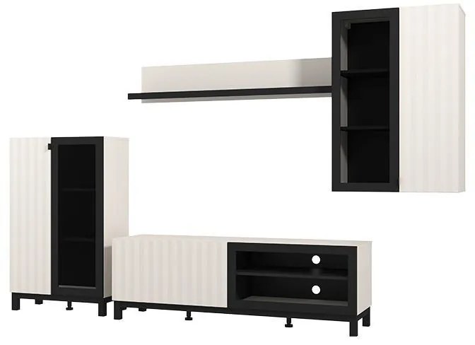 Κέντρο Ψυχαγωγίας - Σύνθεση Macon Cashmere - Μαύρο 283x42x163 εκ.