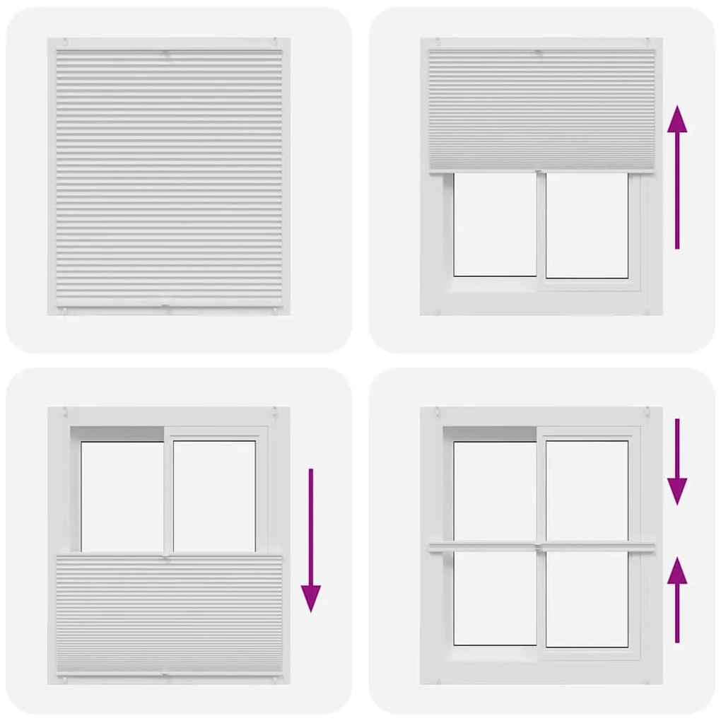 Πλισέ στόρι σκίασης 100x100cm Λευκό