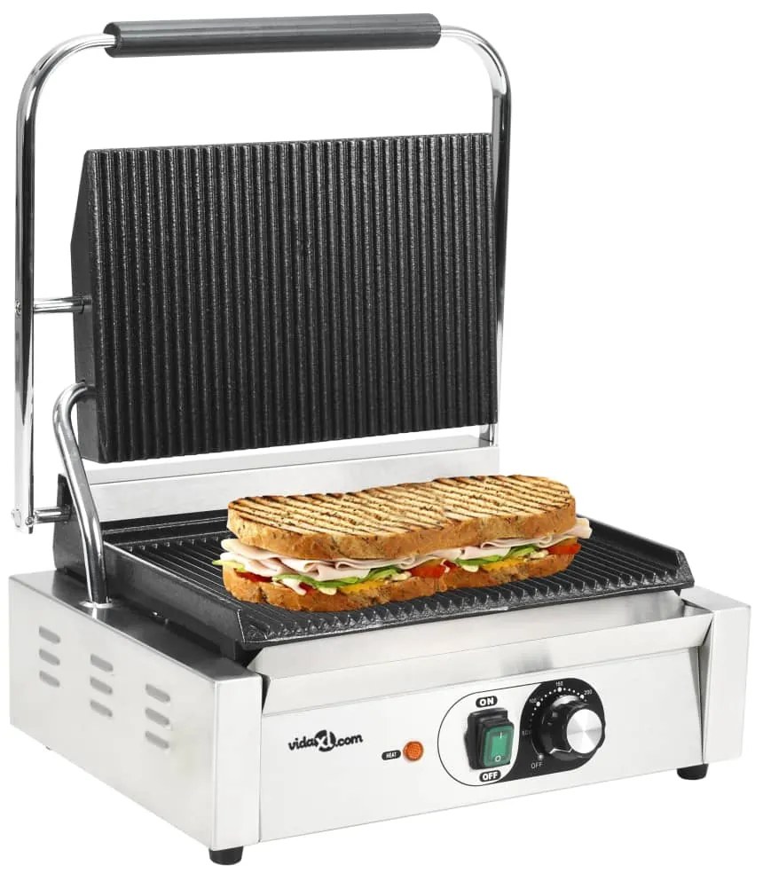 vidaXL Τοστιέρα Ραβδωτή Panini 2200 W 43 x 30,5 x 20 εκ.