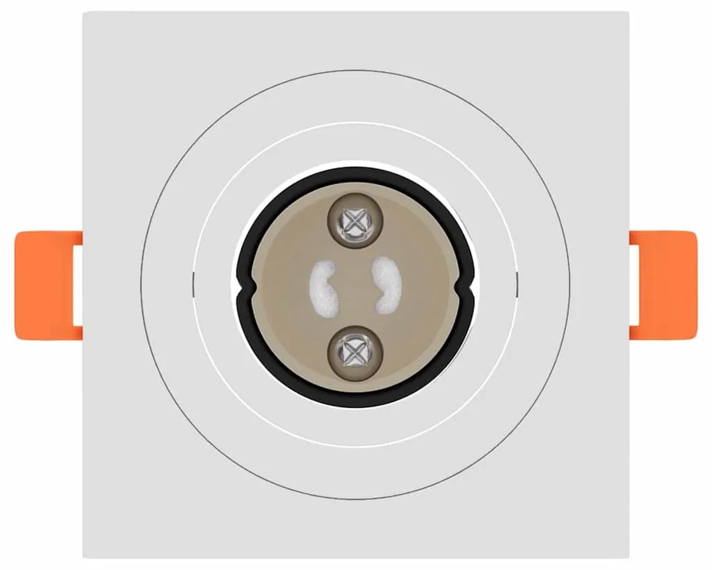 vidaXL Spotlights με προβολείς 6 pcs Λευκό 9 x 9 x cm Αλουμίνιο