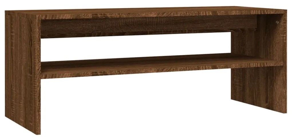 vidaXL Τραπεζάκι Σαλονιού Καφέ Δρυς 100x40x40 εκ. Επεξεργασμένο Ξύλο