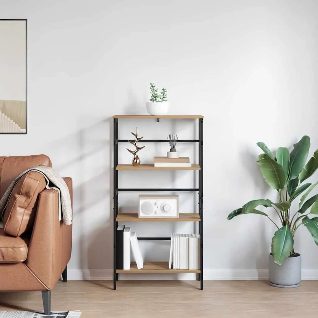 vidaXL Ράφι Βιβλίων Artisan Oak 60 x 29,5 x 115 εκ Επεξεργασμένο ξύλο