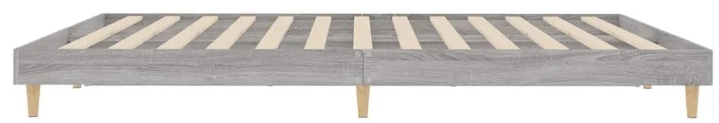 vidaXL Πλαίσιο Κρεβατιού Γκρι Sonoma 200x200 εκ. Επεξεργασμένο Ξύλο